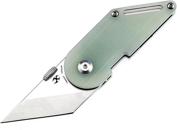 Kansept Knives Pinkerton Dash Linerlock Jade G10 Stonewash Tanto 154CM - Knives.mx