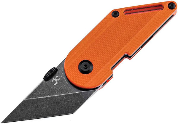 Kansept Knives Pinkerton Dash Linerlock Orange G10 Black Stonewash Tanto 154CM - Knives.mx