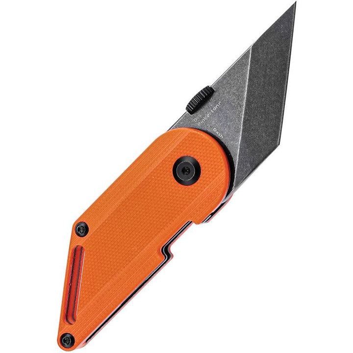 Kansept Knives Pinkerton Dash Linerlock Orange G10 Black Stonewash Tanto 154CM - Knives.mx