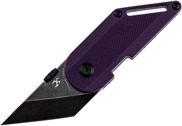 Kansept Knives Pinkerton Dash Linerlock Purple G10 Black Stonewash Tanto 154CM - Knives.mx