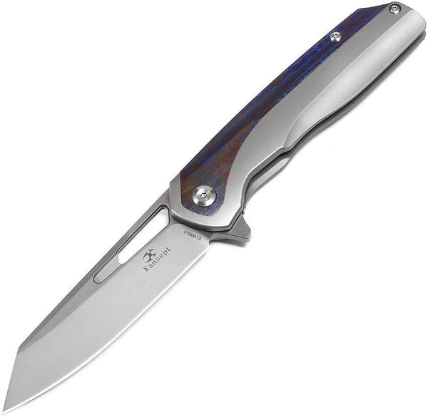 Kansept Knives Shard Framelock Titanium / Timascus Inlay CPM S35VN - Knives.mx