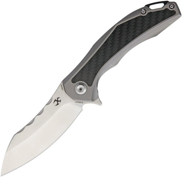 Kansept Knives Spirit Framelock Gray Titanium / CF S35VN - Knives.mx