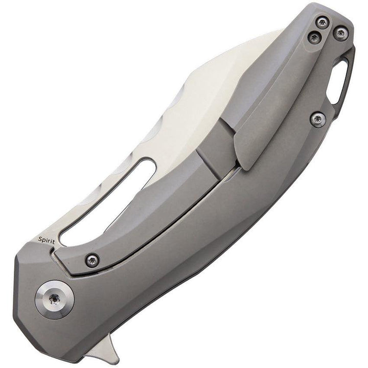 Kansept Knives Spirit Framelock Gray Titanium CPM S35VN - Knives.mx