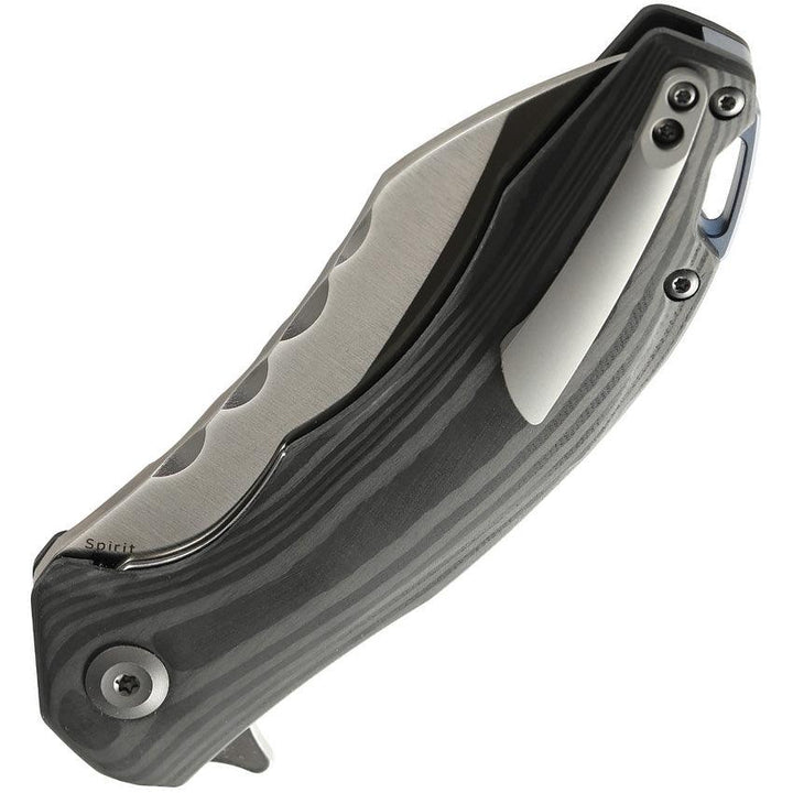 Kansept Knives Spirit Linerlock Gray CF S35VN - Knives.mx