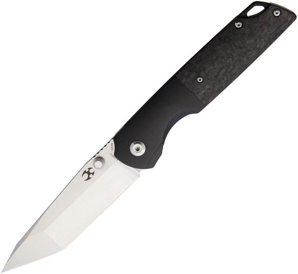 Kansept Knives Warrior Framelock Black CF / Titanium CPM S35VN - Knives.mx