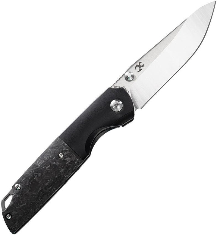 Kansept Knives Warrior Framelock CF / Black Titanium CPM S35VN - Knives.mx