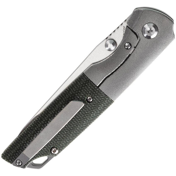 Kansept Knives Warrior Framelock Gray Micarta / Titanium CPM S35VN - Knives.mx