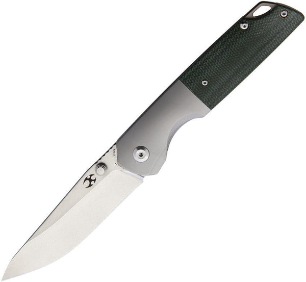 Kansept Knives Warrior Framelock Green Micarta / Titanium CPM S35VN - Knives.mx
