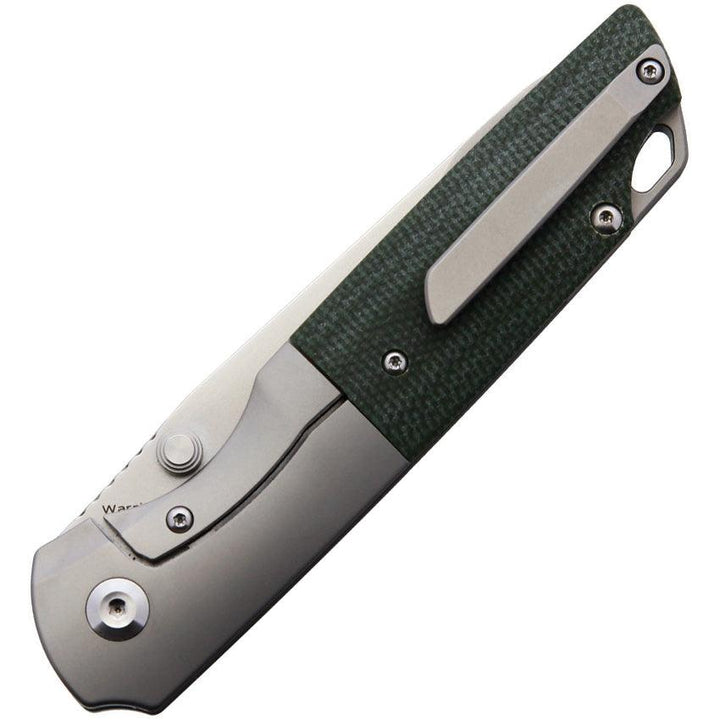 Kansept Knives Warrior Framelock Green Micarta / Titanium CPM S35VN - Knives.mx