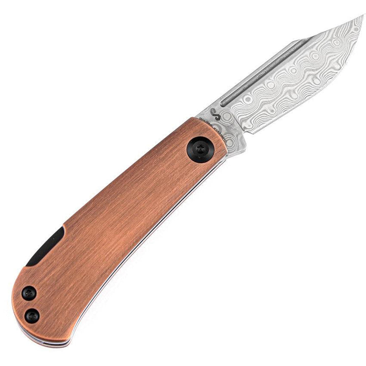 Kansept Knives Wedge Lockback Copper Damascus - Knives.mx