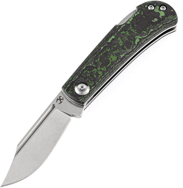 Kansept Knives Wedge Lockback Jungle Camo Carbon Fiber Stonewash CPM S35VN - Knives.mx