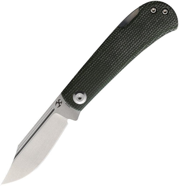 Kansept Knives Wedge Lockback Micarta Green Micarta Stonewash 154CM - Knives.mx