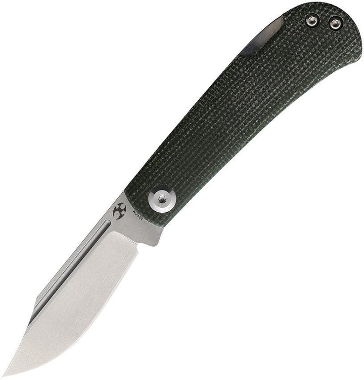 Kansept Knives Wedge Lockback Micarta Green Micarta Stonewash 154CM - Knives.mx