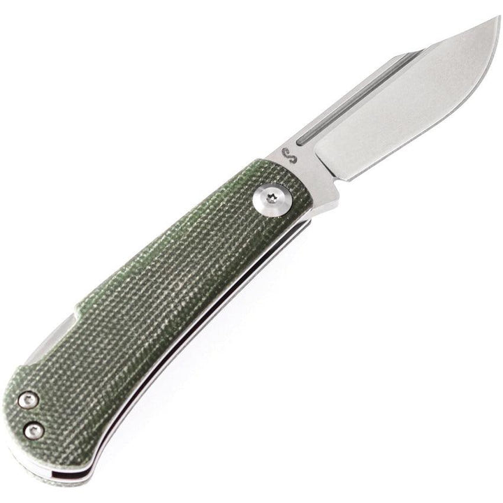 Kansept Knives Wedge Lockback Micarta Green Micarta Stonewash 154CM - Knives.mx