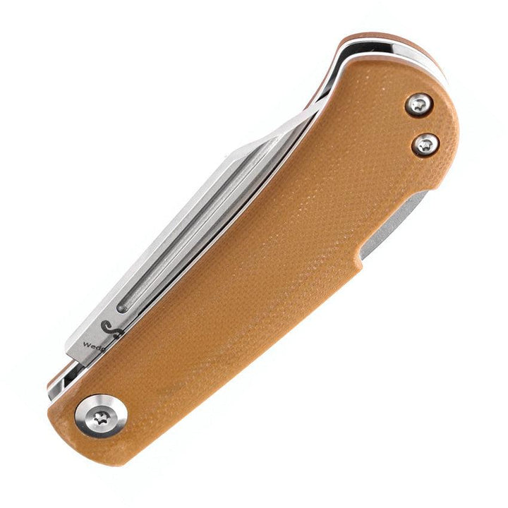 Kansept Knives Wedge Lockback Mustard Yellow G10 Stonewash 154CM - Knives.mx