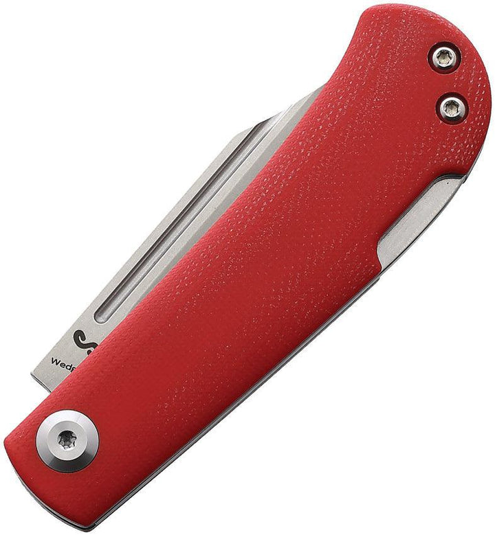 Kansept Knives Wedge Lockback Red G10 Stonewash 154CM - Knives.mx