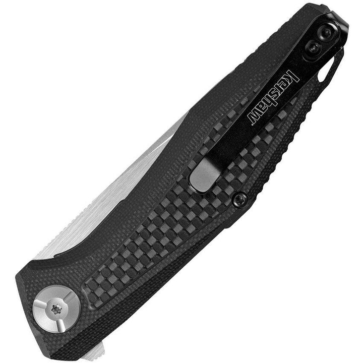 Kershaw Atmos Linerlock Black G10 w CF 8Cr13MoV - Knives.mx