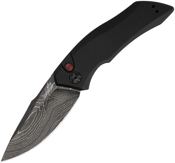 Kershaw Auto Launch 1 Button Lock Black Aluminum Damascus - Knives.mx