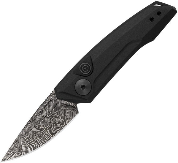 Kershaw Auto Launch 9 Button Lock Black Anodized Aluminum Damascus Steel - Knives.mx