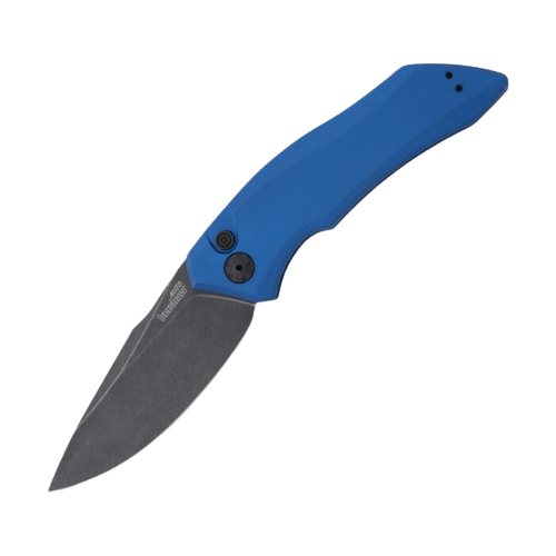 Kershaw Automatic Launch 1 Blue Aluminum Oxide BlackWash CPM 154 - Knives.mx