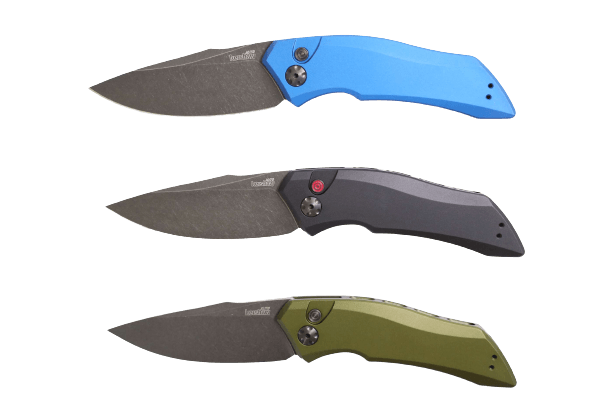 Kershaw Automatic Launch 1 Blue Aluminum Oxide BlackWash CPM 154 - Knives.mx