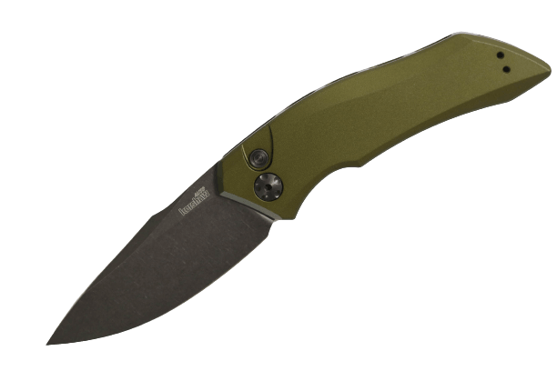 Kershaw Automatic Launch 1 OD Green Aluminum Oxide BlackWash CPM 154 - Knives.mx