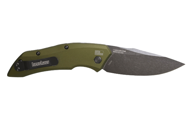 Kershaw Automatic Launch 1 OD Green Aluminum Oxide BlackWash CPM 154 - Knives.mx