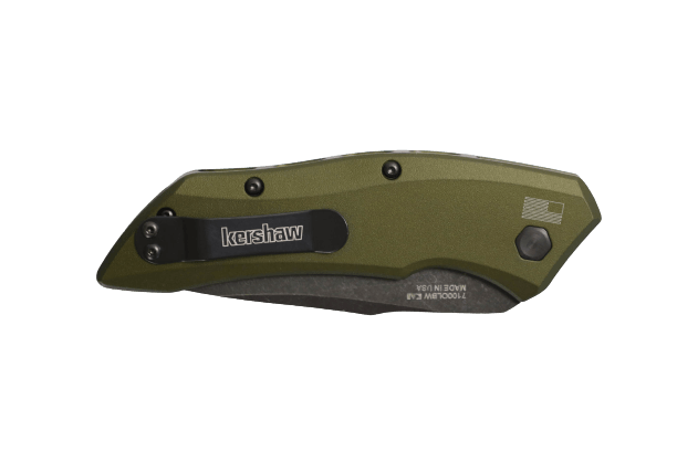 Kershaw Automatic Launch 1 OD Green Aluminum Oxide BlackWash CPM 154 - Knives.mx