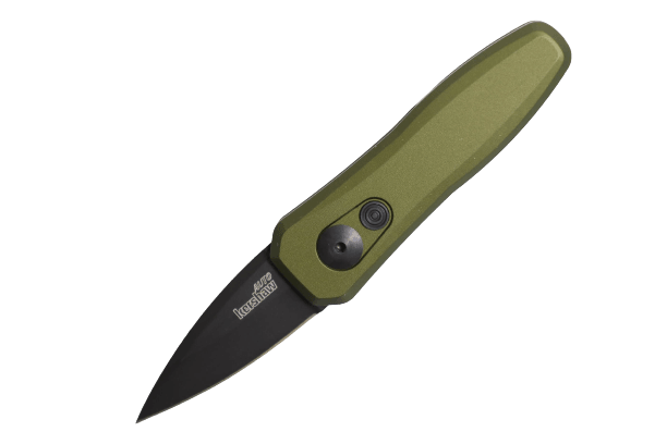 Kershaw Automatic Launch 4 OD Green Aluminum Black DLC CPM 154 - Knives.mx