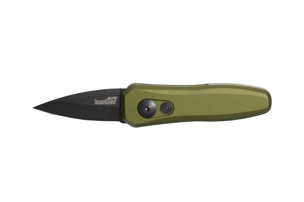 Kershaw Automatic Launch 4 OD Green Aluminum Black DLC CPM 154 - Knives.mx