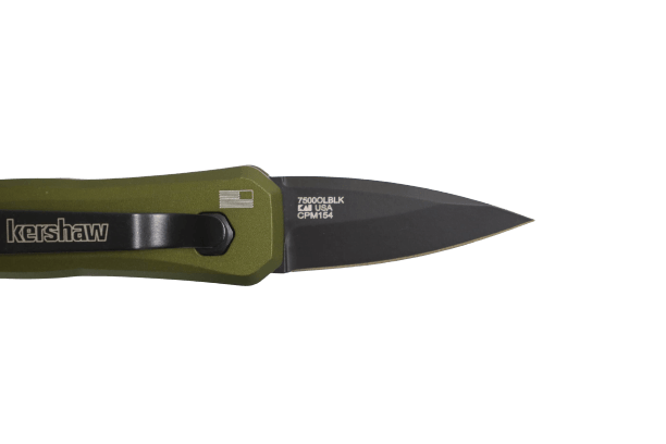 Kershaw Automatic Launch 4 OD Green Aluminum Black DLC CPM 154 - Knives.mx