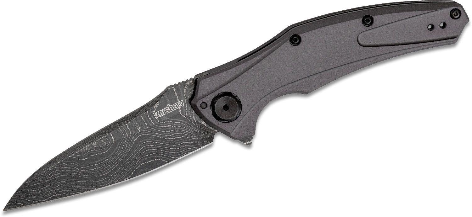 Kershaw Bareknuckle Sub-Framelock Gray Aluminum Damascus - Knives.mx