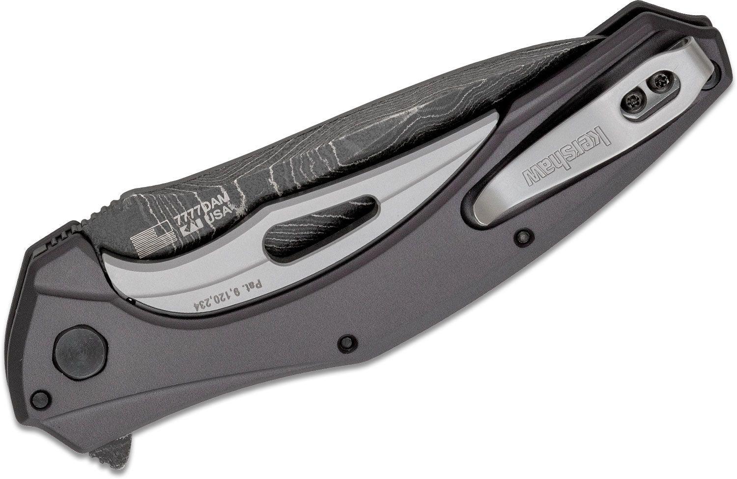 Kershaw Bareknuckle Sub-Framelock Gray Aluminum Damascus - Knives.mx
