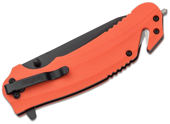 Kershaw Barricade Linerlock A/O Orange GRN Black 8Cr13MoV - Knives.mx