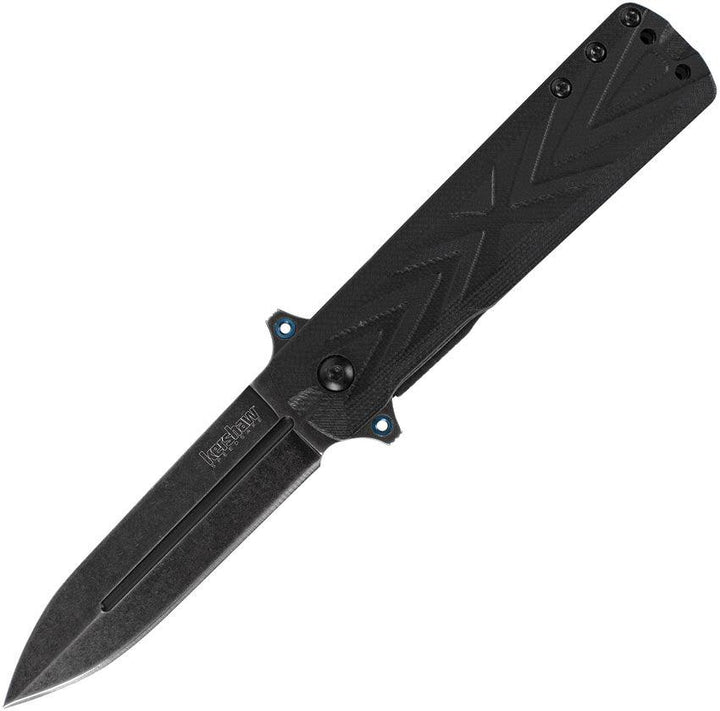 Kershaw Barstow A/O Linerlock Black GRN Spear Point BlackWash 8Cr13MoV - Knives.mx