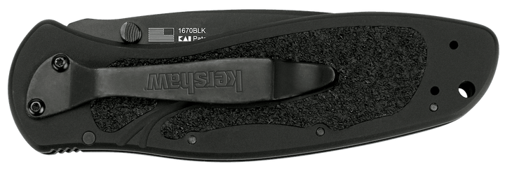 Kershaw Blur Linerlock A/O Black DLC Plain Coated Sandvik 14C28N - Knives.mx