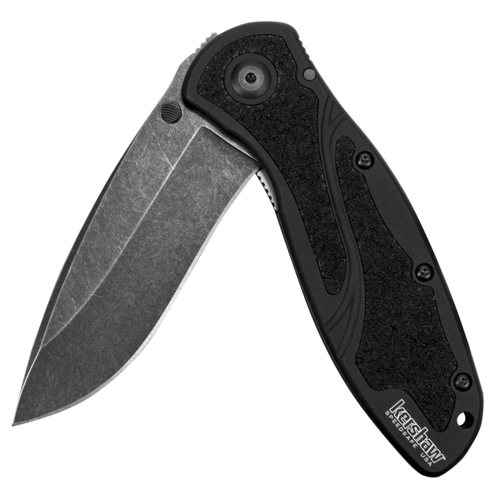 Kershaw Blur Linerlock A/O BlackWash Plain Sandvik 14C28N - Knives.mx