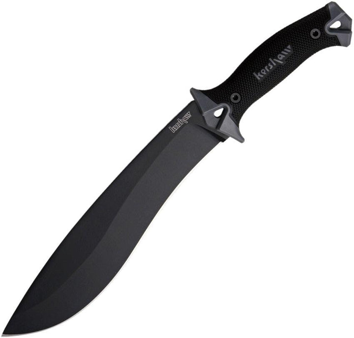 Kershaw Camp 10 Fixed Blade Black Sure-Grip PowderCoat 65Mn - Knives.mx