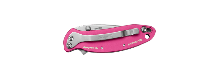 Kershaw Chive Framelock A/O Pink Aluminum Bead Blasted 420HC - Knives.mx