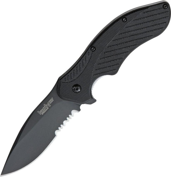 Kershaw Clash Linerlock A/O Black FRN Serrated - Knives.mx