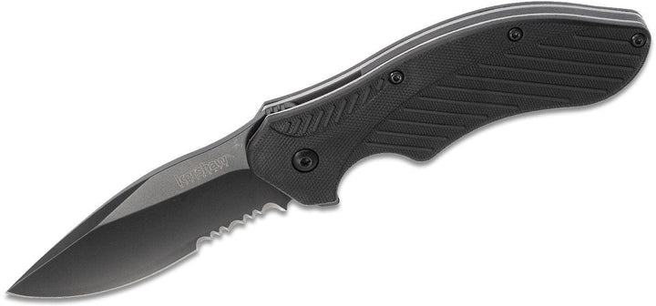 Kershaw Clash Linerlock A/O Black FRN Serrated - Knives.mx