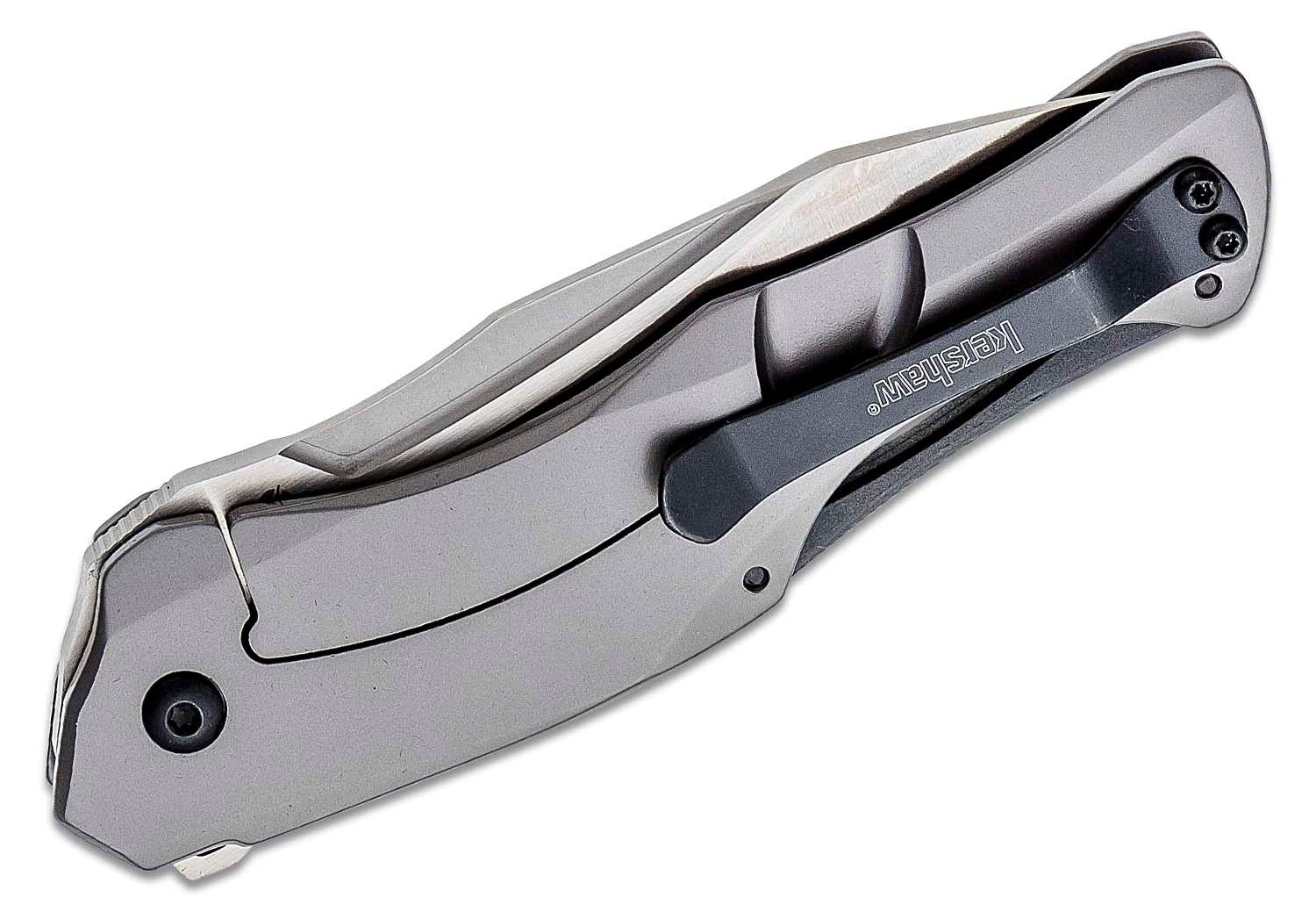 Kershaw Collateral Framelock Gray TiNi Stainless w CF satin 8Cr13MoV - Knives.mx
