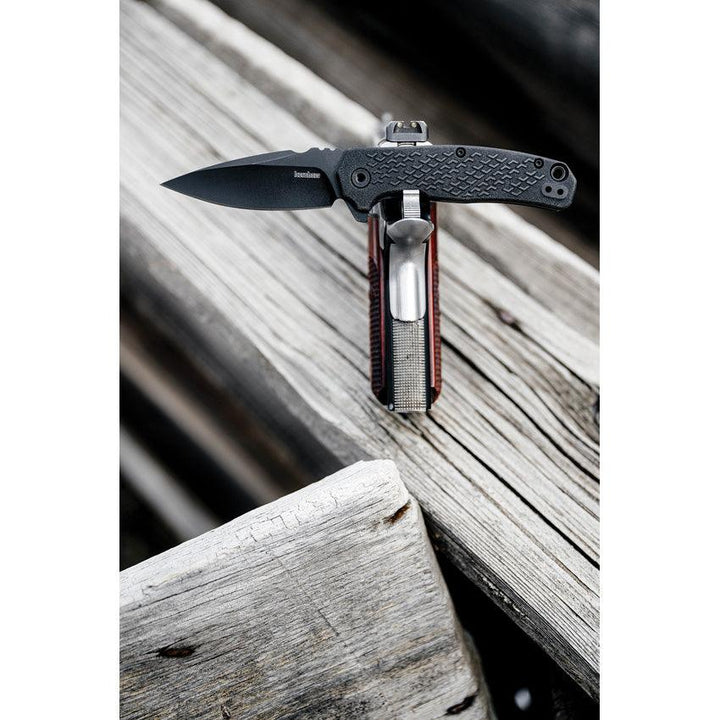 Kershaw Conduit Linerlock A/O Black GFN Black Oxide Coating 8Cr13MoV - Knives.mx