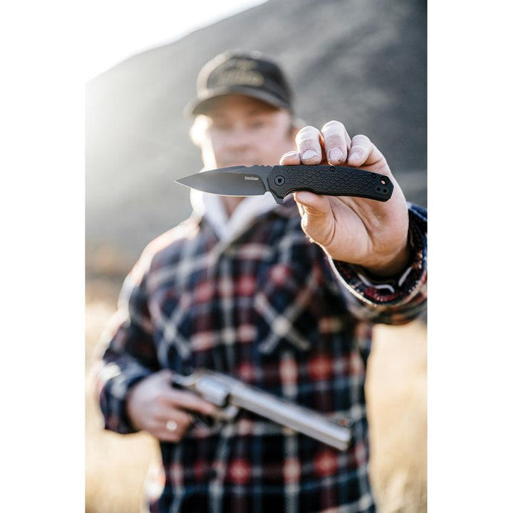 Kershaw Conduit Linerlock A/O Black GFN Black Oxide Coating 8Cr13MoV - Knives.mx