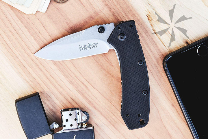 Kershaw Cryo Hinderer Framelock A/O Black G10 SW 8Cr13MoV - Knives.mx