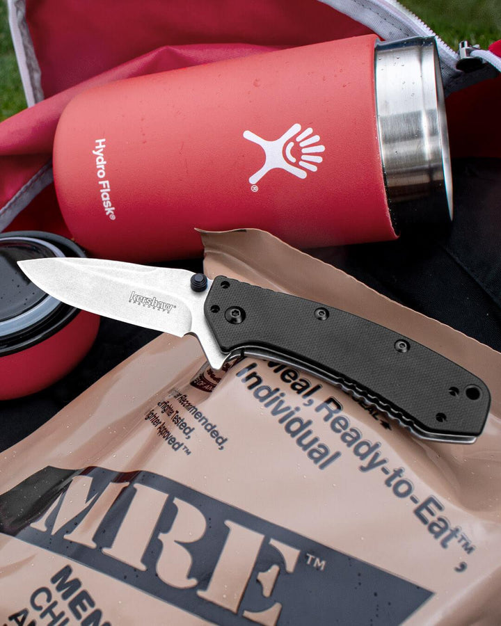 Kershaw Cryo Hinderer Framelock A/O Black G10 SW 8Cr13MoV - Knives.mx