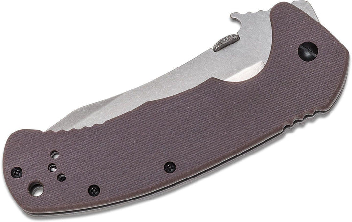 Kershaw Emerson CQC-11K Framelock Brown G10 Stonewash D2 - Knives.mx