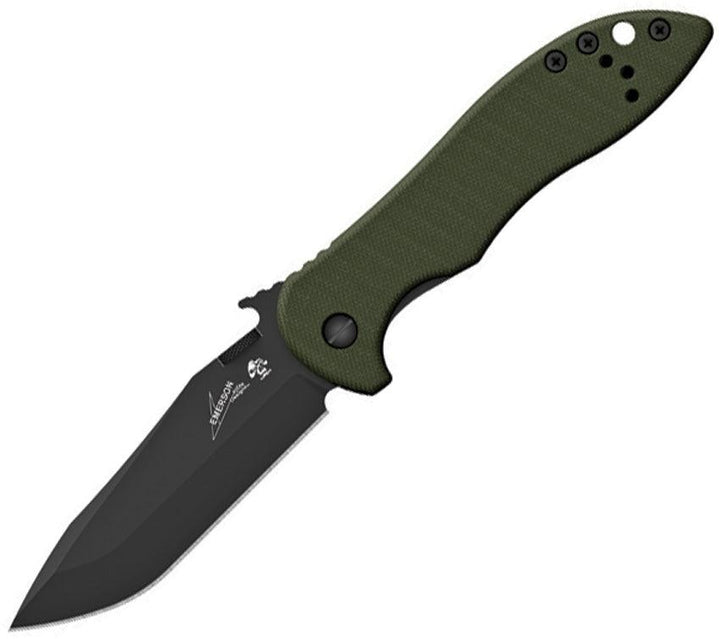 Kershaw Emerson CQC-5K Linerlock OD Green G10 Black 8Cr14MoV - Knives.mx