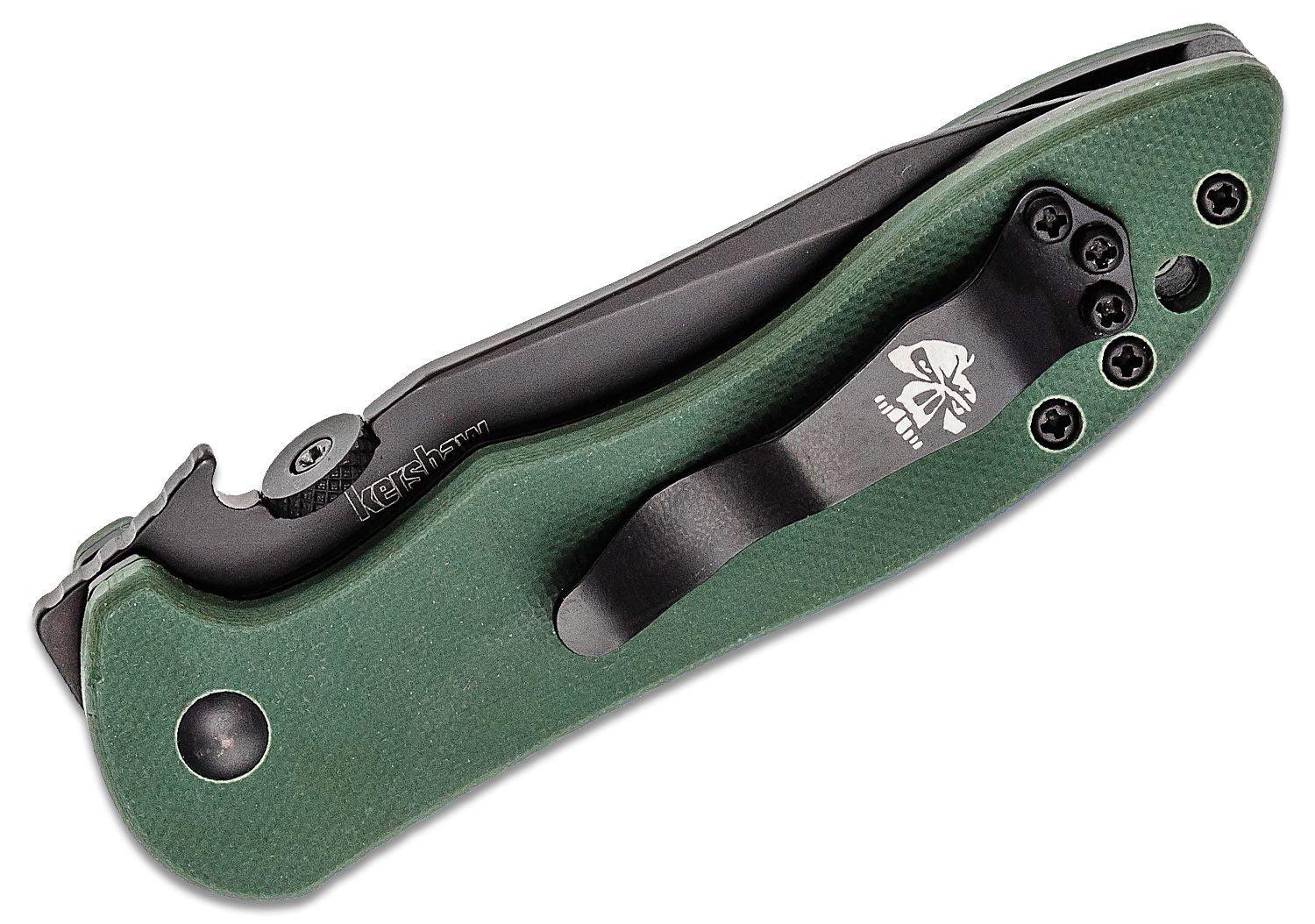 Kershaw Emerson CQC-5K Linerlock OD Green G10 Black 8Cr14MoV - Knives.mx