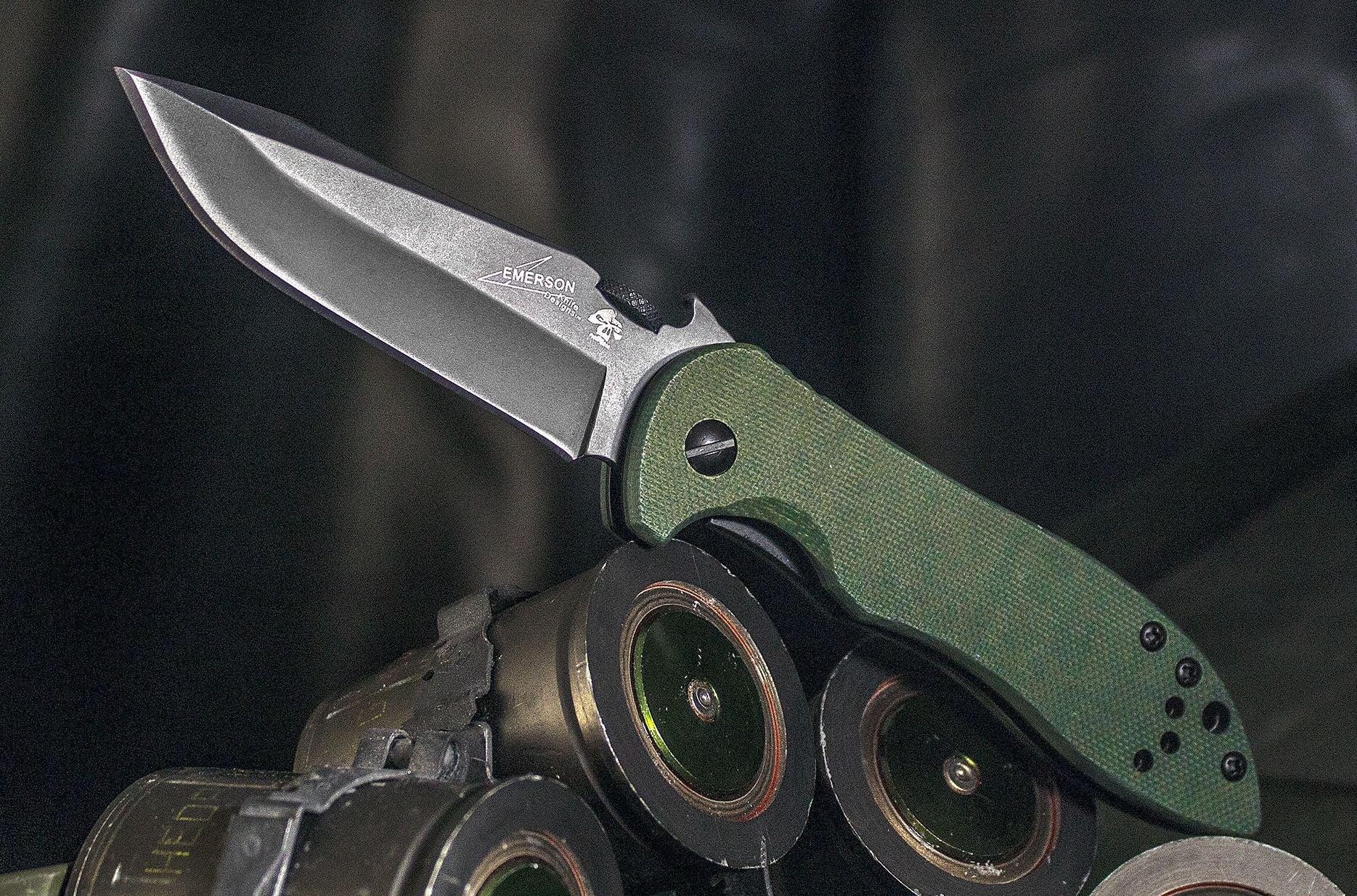 Kershaw Emerson CQC-5K Linerlock OD Green G10 Black 8Cr14MoV - Knives.mx
